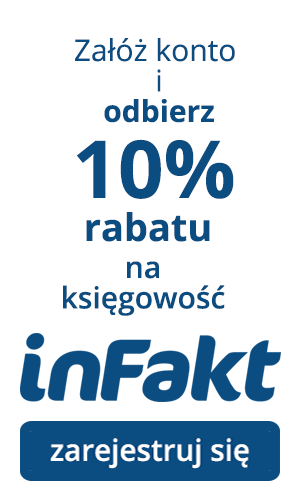 Załóż konto i odbierz 10% rabatu na księgowość InFakt